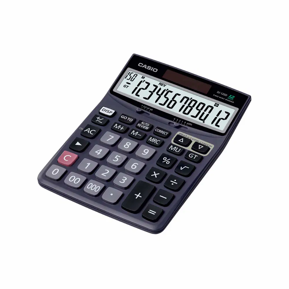 Casio DJ-120D Black 150 Steps Check and Correct Desktop Calculator