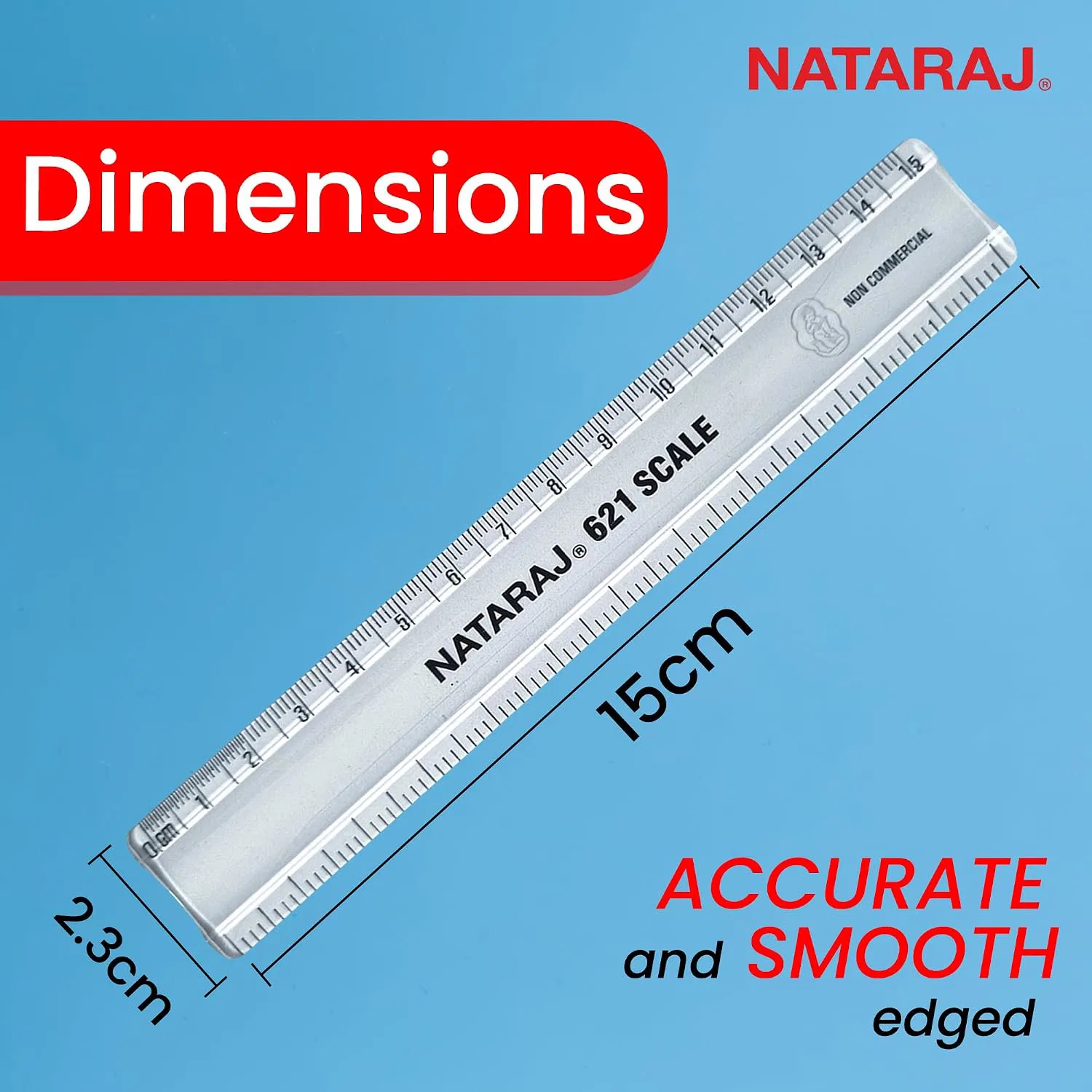 Nataraj 621 Scale 15 CM