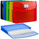 Button File Folder, Transparent Poly-Plastic FS Size/Foolscap Documents File – image 1