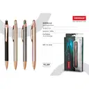 Unomax Excella Metal Blue Ball Pen Gold Body with box pack – image 3