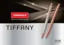 Unomax Tiffany Metal Blue Ball Pen Matt Gold Body with box pack – image 2
