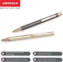 Unomax Excella Metal Blue Ball Pen Black Body with box pack – image 2