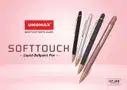 Unomax Shoft touch Metal Blue Ball Pen Matt Gray Body with box pack – image 3