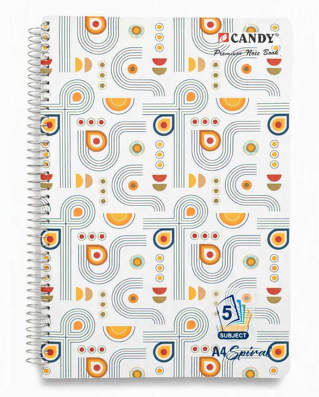 Candy 5 Subject Unrulled Spiral Register Page-300