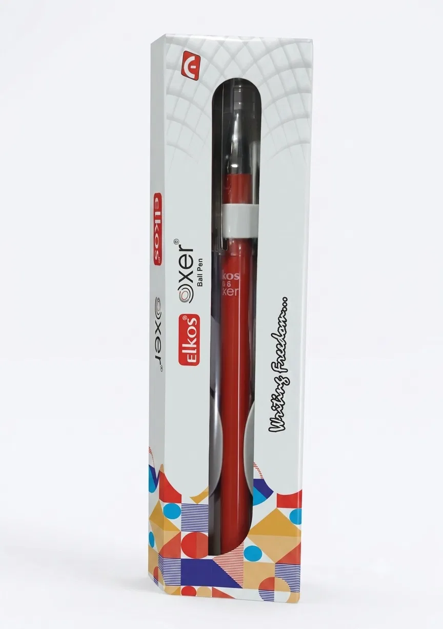 Elkos OXER RED BALL POINT PEN | with Box Pack