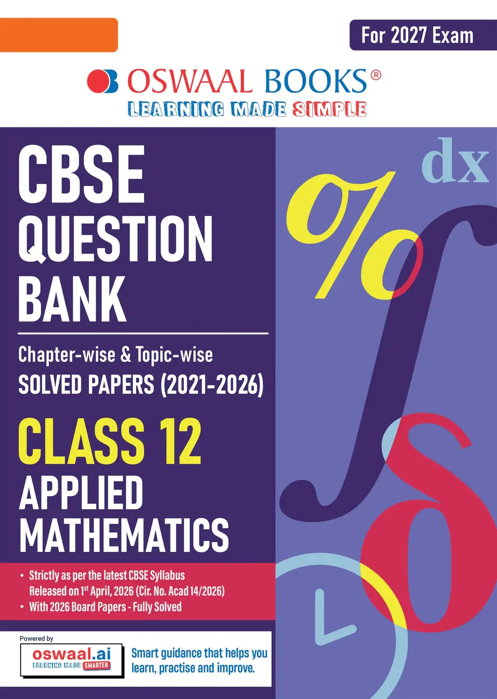 Oswaal CBSE Class 12 Applied Mathematics Question Bank 