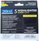 Doms 5 multicolour neon highlighter pack – image 3