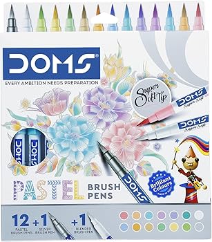 Doms pastel colour brush pens 14 shades