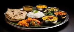 Full Meal Overload — Large Veg Thali (Rotis, Dal, Rice & Sweet) – image 1