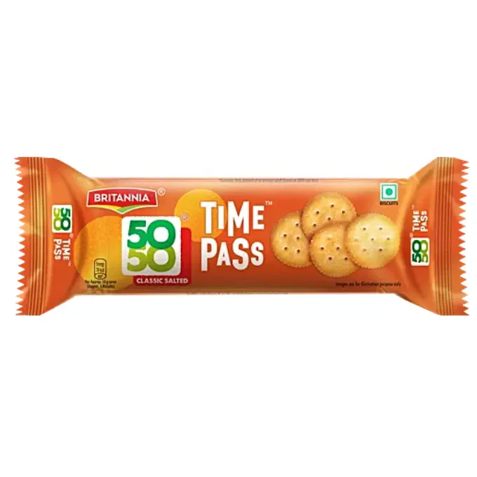 Britannia 50-50 Timepass Biscuits, 66 g