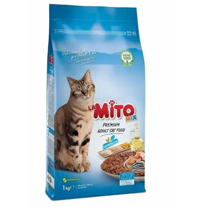 Cat Dry Food - La Mito Mix with Chicken and Fish Adult Cat Dry Food 1Kg