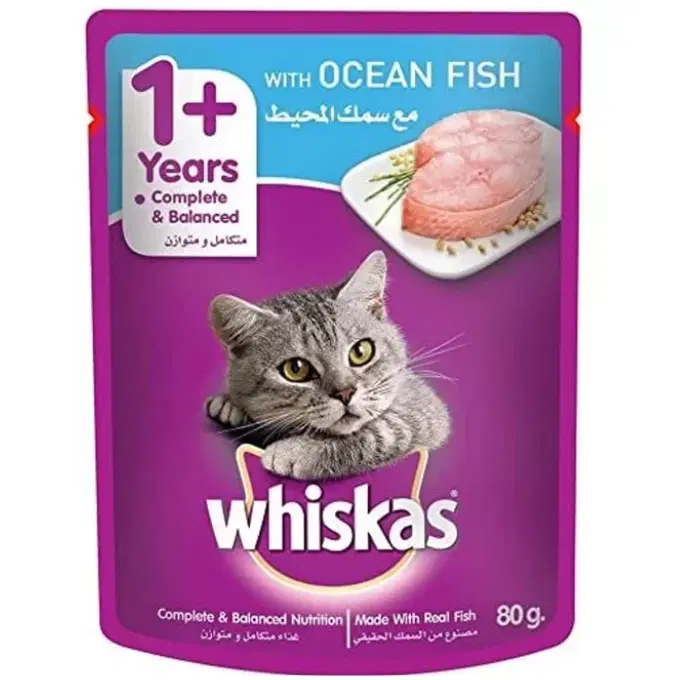 Cat Wet Food - Whiskas Ocean Fish Adult Cat Wet Food (80g)