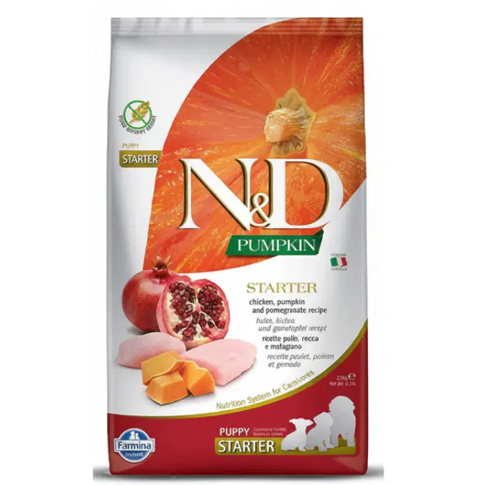 Dog Dry Food (Puppy) - N&D Pumpkin Chicken and Pomegranate Starter Puppy Dry Food 800g