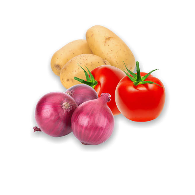 Onion,Potato & Tomato