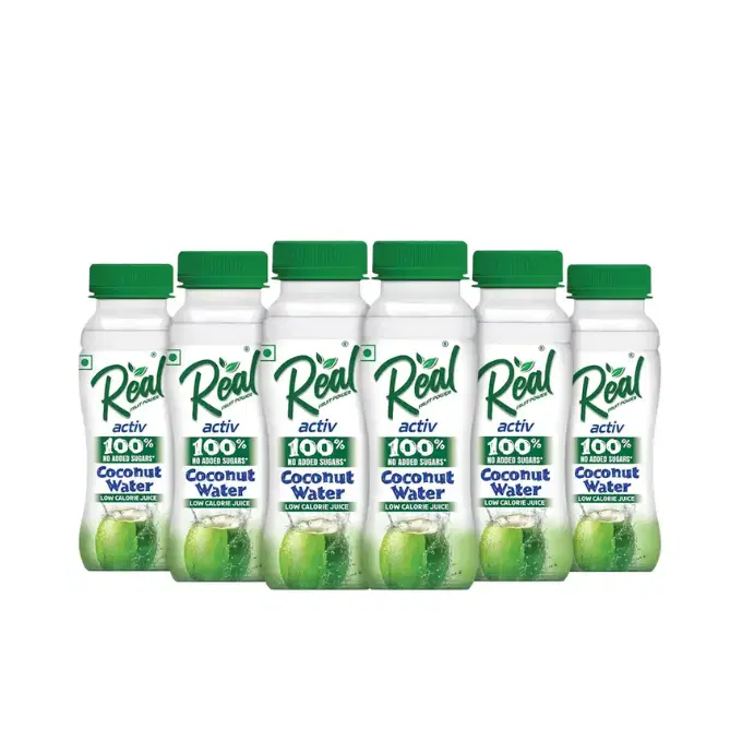 Real Activ Coconut Water - No Added Sugars | Bottle ( 6 * 200 ml )