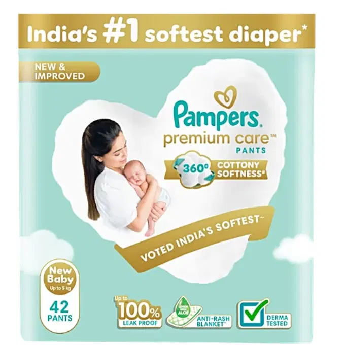 Pampers Premium Care Diaper Pants - New Baby, Up To 5 kg, 42 pcs