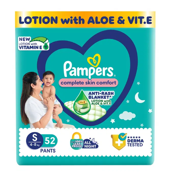 Pampers New Diapers Pants Small - 52 Pack