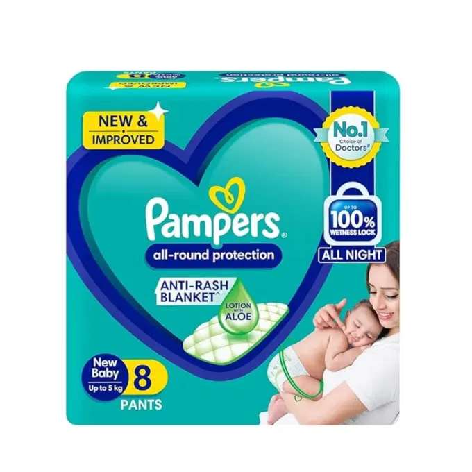 Pampers All round Protection Pants, New Born, 8 pcs