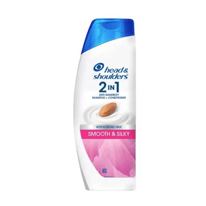 HEAD & SHOULDERS 2-in-1 Smooth and Silky Anti Dandruff Shampoo + Conditioner With Almond Milk (340 ml)