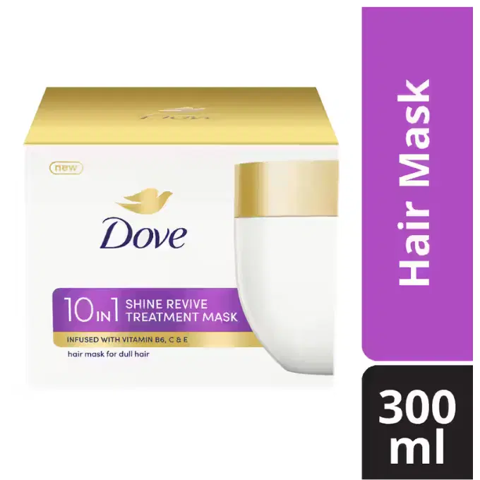Dove 10 in 1 Shine Revive Treatment Hair Mask, for dull hair 300 ml