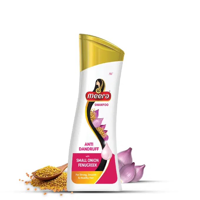 Meera Anti-Dandruff Shampoo, With Small Onion and Fenugreek, 180 ml