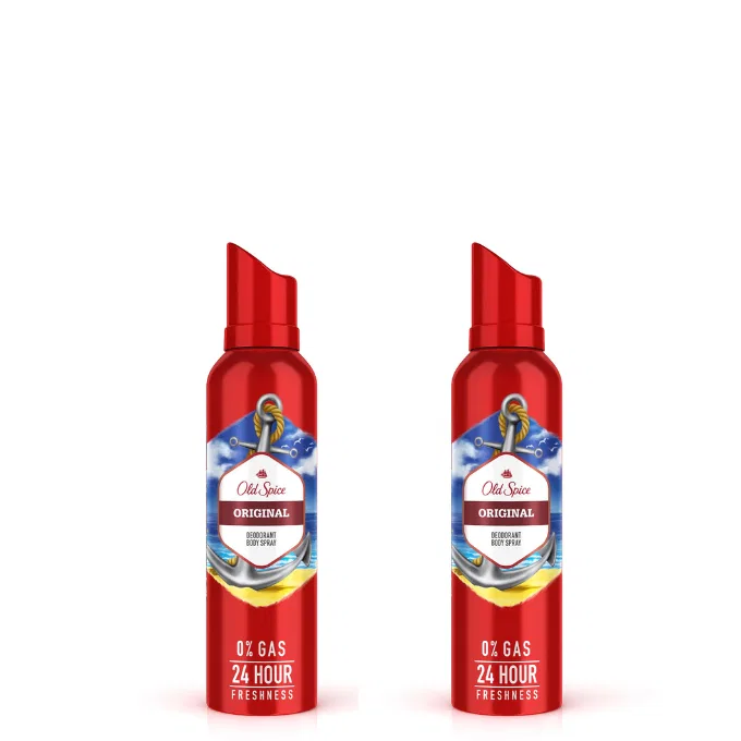 Old Spice Original No Gas 24 hour Long Lasting Freshness Deodorant Perfume Body Spray For Men, 140ml