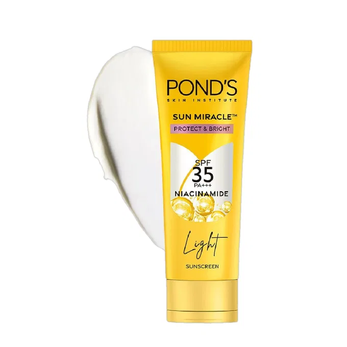 POND's Sunscreen - SPF 35 PA+++ Light Sun Miracle Protect & Bright, With Niacinamide (50 g)