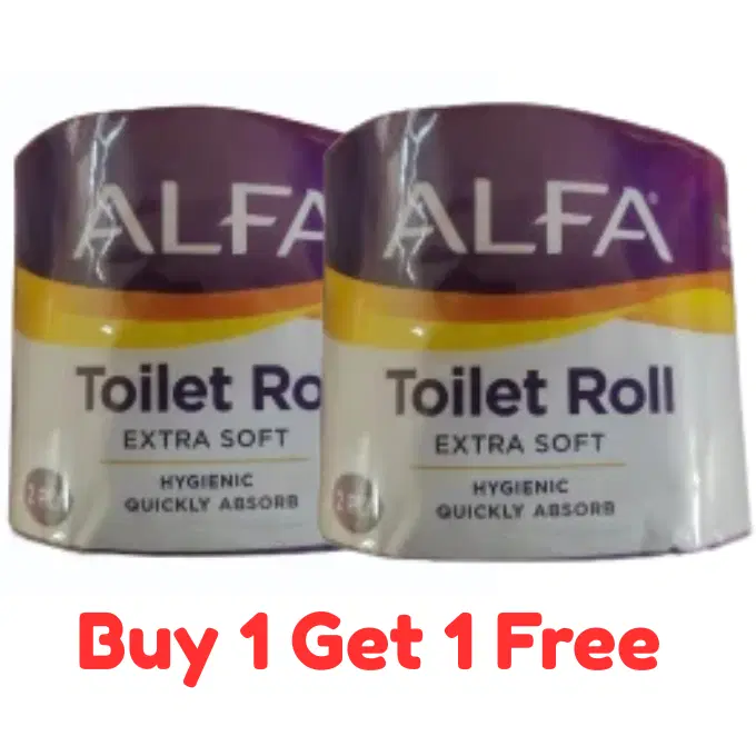Alfa Toilet Paper Roll, (Buy 1 Get 1 Free)
