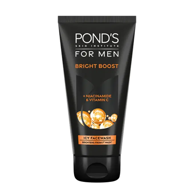 Pond'S Men Bright Boost Icy Facewash, 150 gm