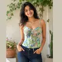 Floral Corset Cami Crop Top | M | Korean & Chinese crop top – image 8