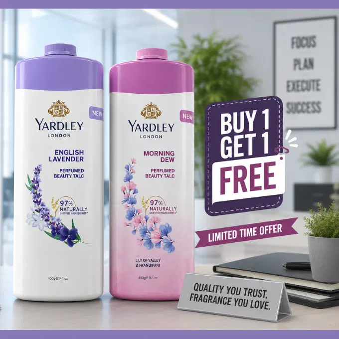Talc - Yardley London Buy 1 Get 1 Free