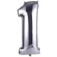 Hankley Foil Baloon Hanging NO 1 Silver