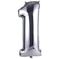 Hankley Foil Baloon Hanging NO 1 Silver