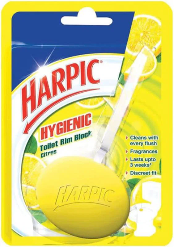 Harpic Hygenic Toilet Cleaner Rim Block Citrus