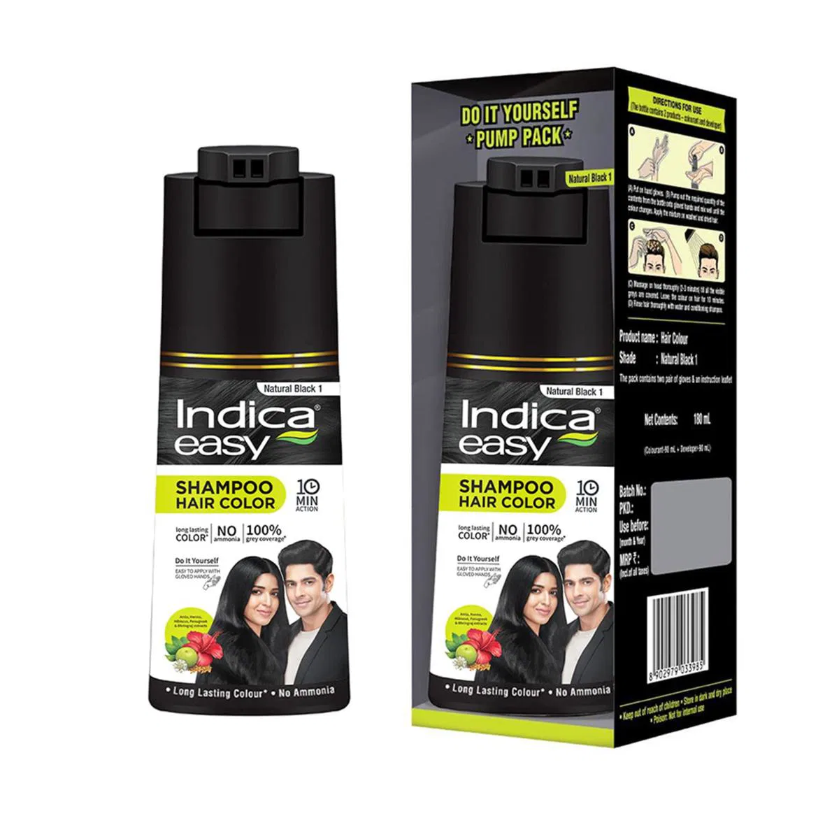 Indica Easy Hair Colour With Pump
