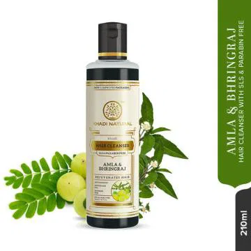 Khadi Herbal Amla & Bhringraj Hair Cleanser Sls & Paraben Free