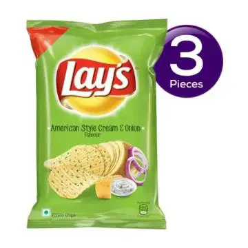 Lay's American Cream & Onion Potato Chips 50 gms Combo