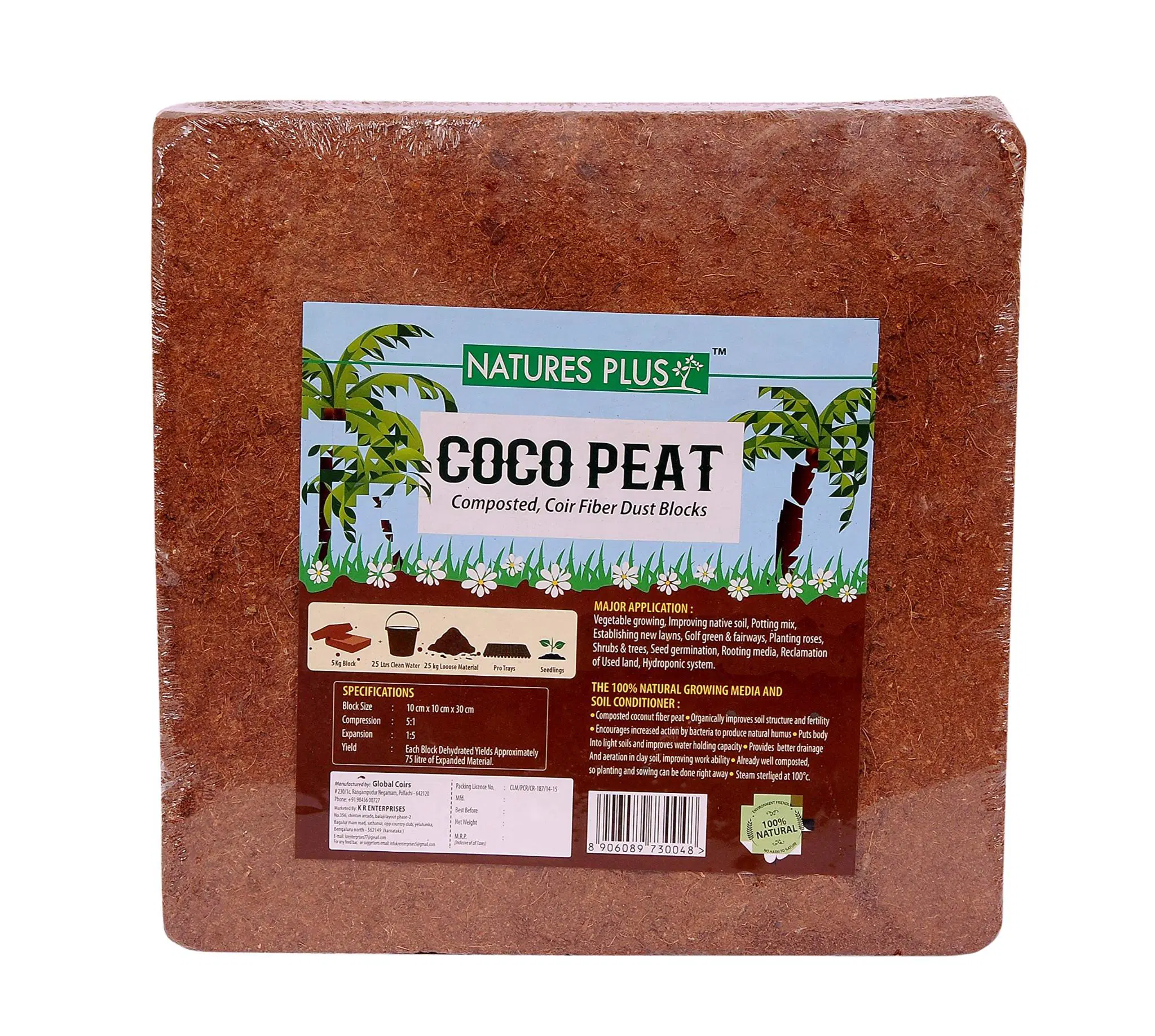 Nature Plus Coco Peat Block