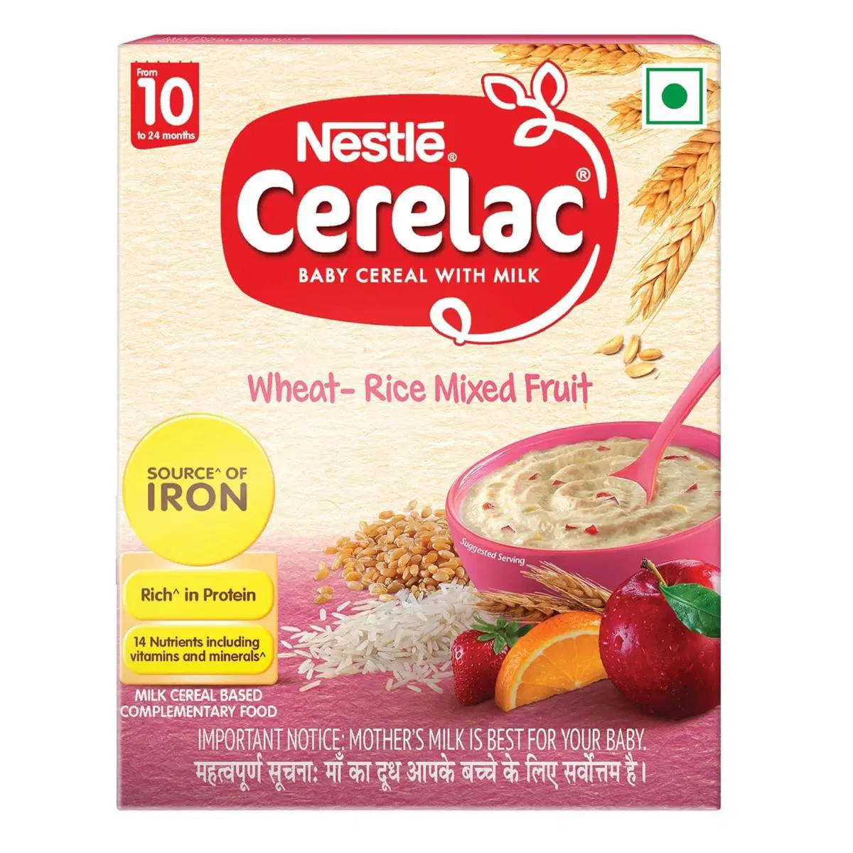 Nestle Ceregrow Baby Cereal Wheat Rice Mixed Fruit