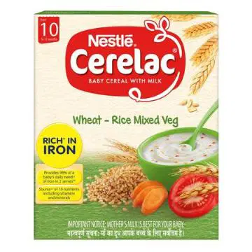 Nestle Cerelac Baby Cereal With Milk Wheat Rice Mixed Veg