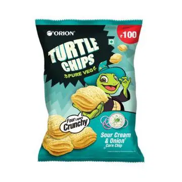 Orion Turtle Chips - Sour cream n onion Korean corn chips