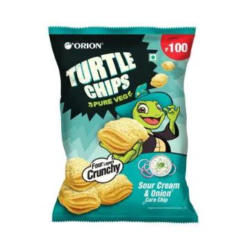 Orion Turtle Chips - Sour cream n onion Korean corn chips