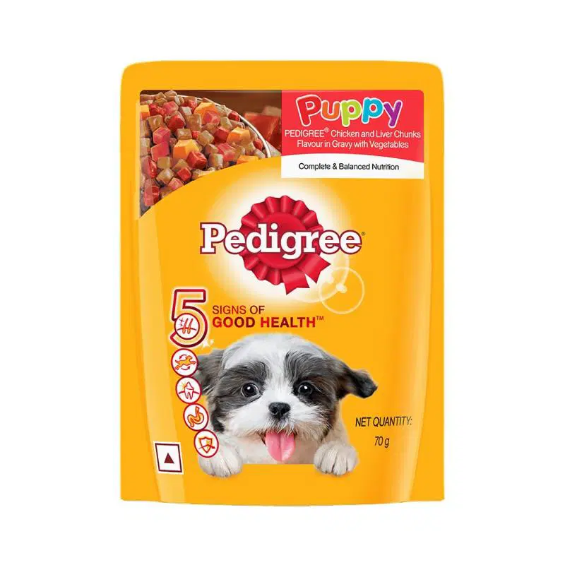 Pedigree Wet Dog Food Chicken Chunks In Gravy For Puppy