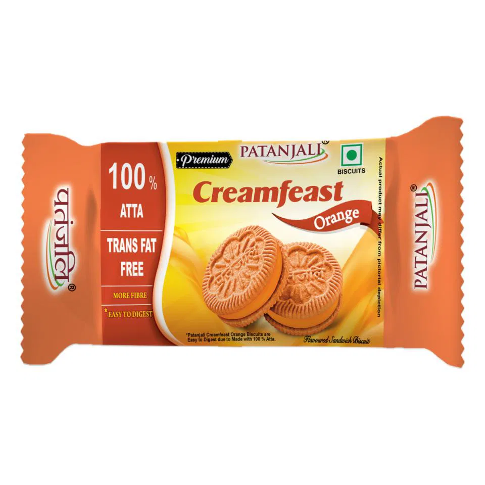 Patanjali Creamfeast Orange Biscuit