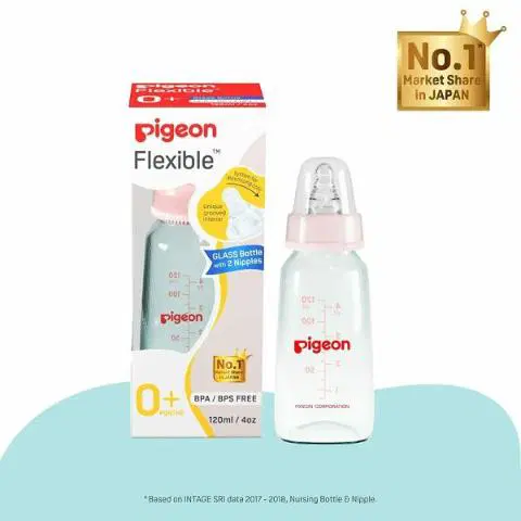 Pigeon Flexible Glass Bottle (0+Month)