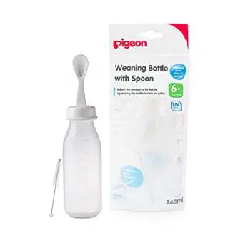 Pigeon Flexible Weaninfg Bottle With Spoon(03329)