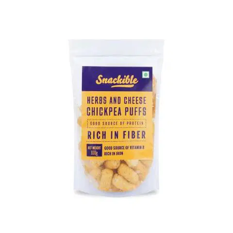 Snackible Herbs And Cheese Chickpea Puffs