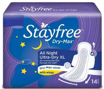 Stayfree Dry Max All Night Ultra Dry Napkins (Extra Large)