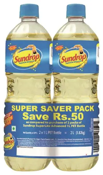 Sundrop Superlite Advanced Sunflower Oil Super Saver Pack (Bottle)