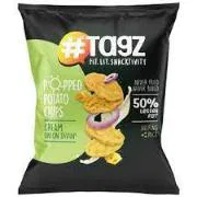 Tagz Cream Onion Divin Popped Potato Chips